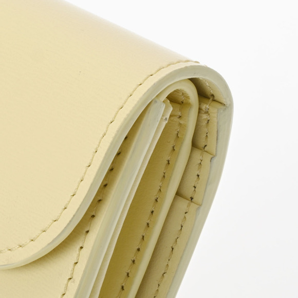 Celine Calfskin Bi fold Wallet Triomphe Yellow - Picture 6 of 12